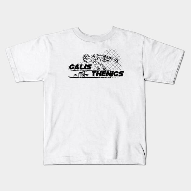 CALISTHENICS ATHLETE Kids T-Shirt by Speevector